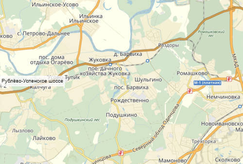 Ново огарево карта